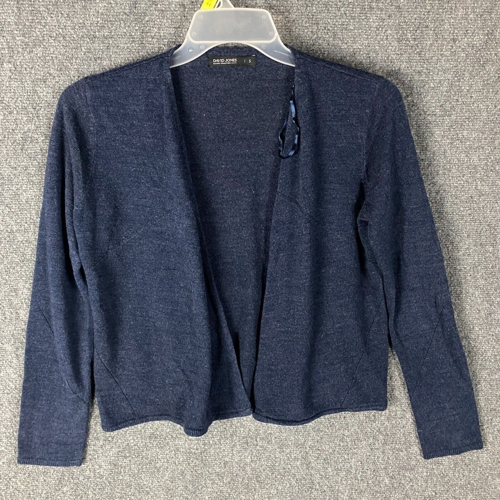 David Jones‎ Cardigan Women's Small Navy Blue 100% Acrylic Adults S